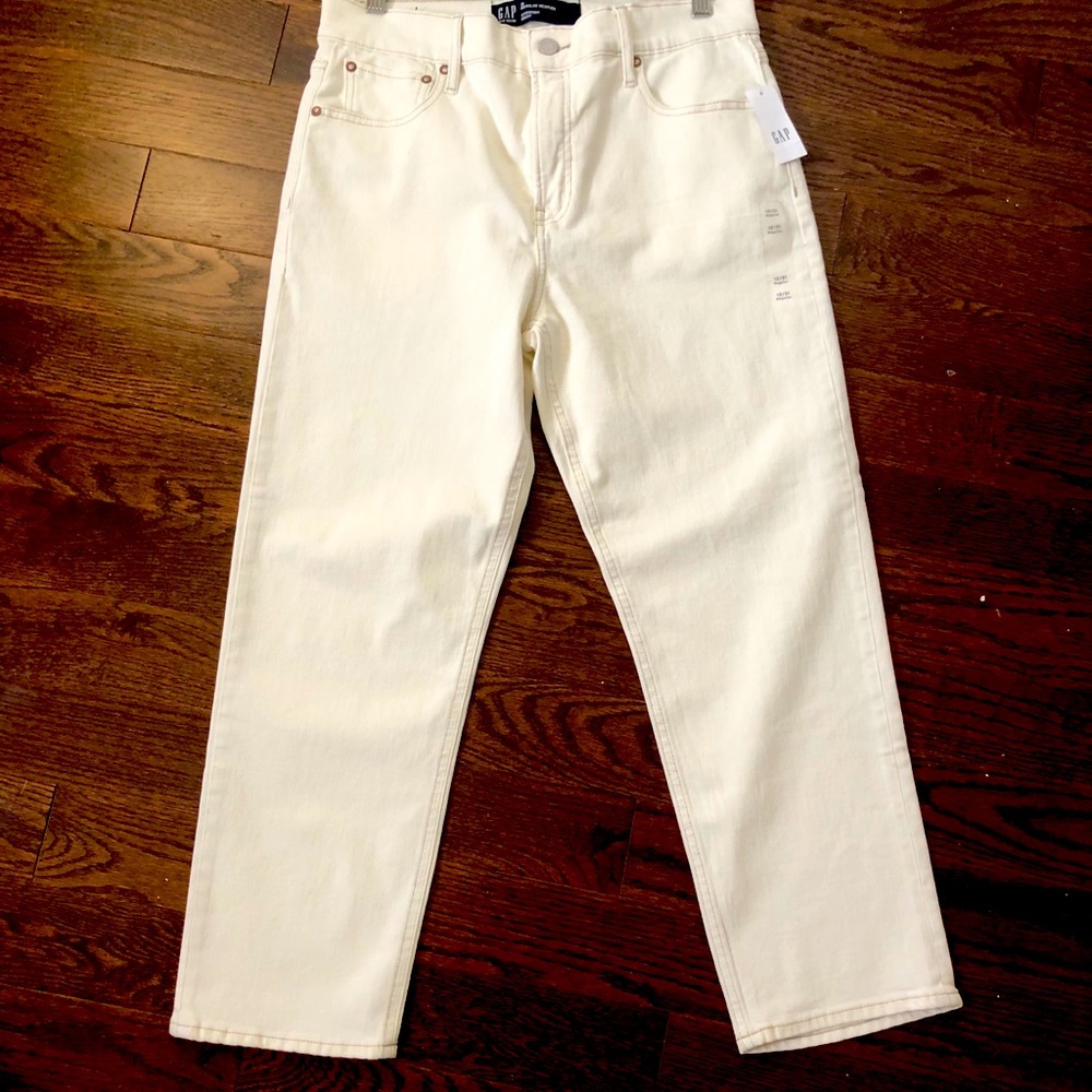 Gap White Regular Straight Cut Denim